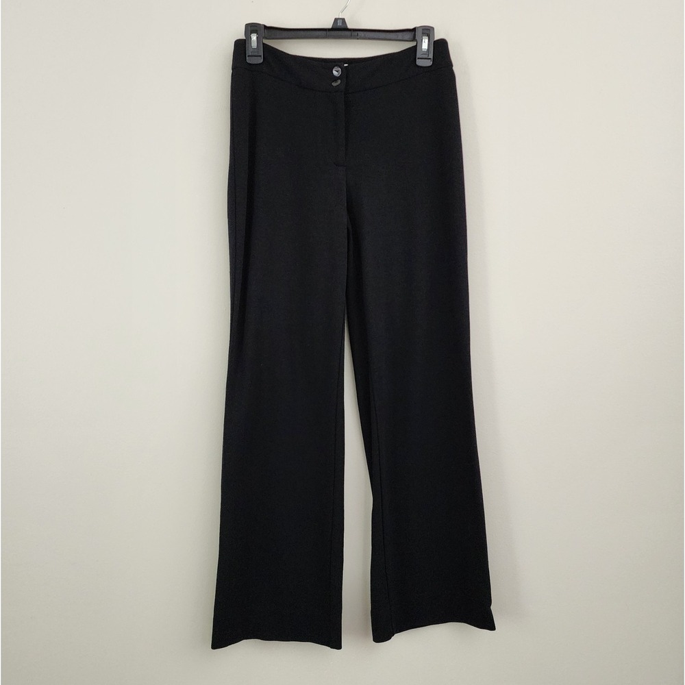 CHICO'S Size 0/XS Black Stretch Knit Dress Pants Bootcut Career Trousers 26W 29L